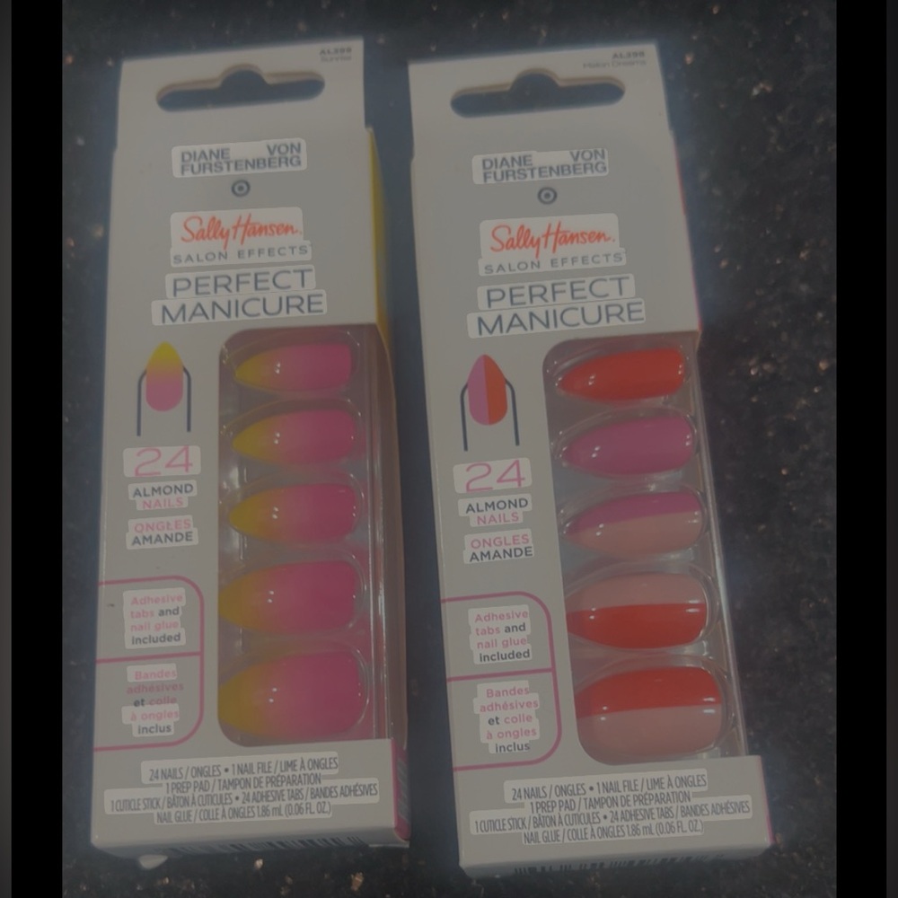 NWT DVF X TARGET X SALLY HANSEN SALON EFFECTS PERFECT nails  SUNRISE melon Rare